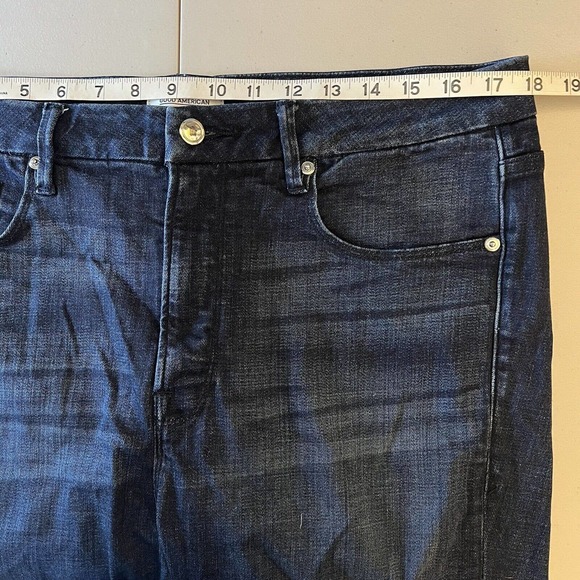 Good American Womens 16 Good Legs High Rise Crop Stretch Denim Blue Jeans - Picture 7 of 10